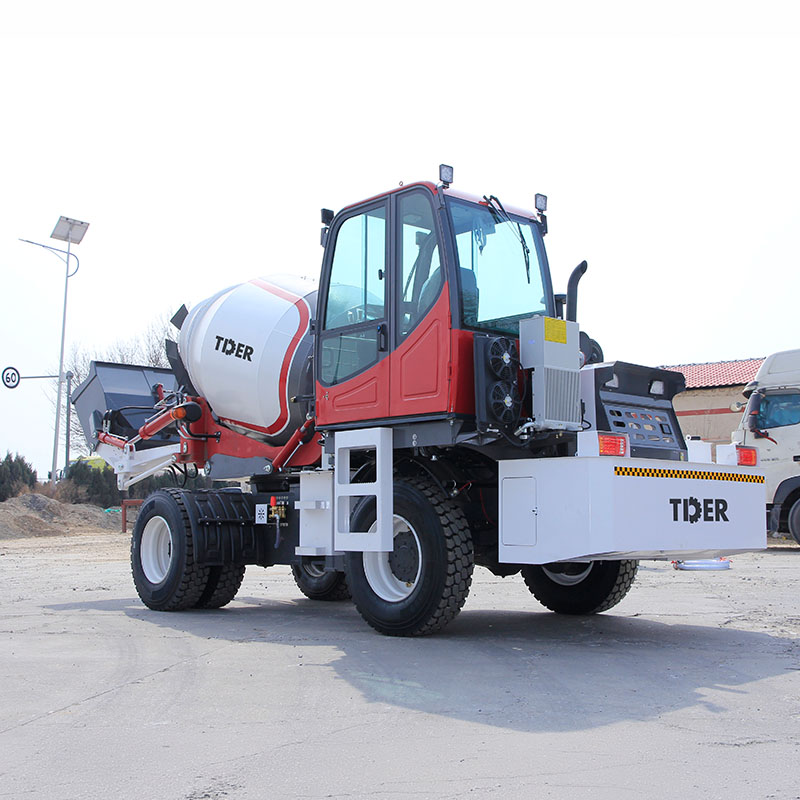 3m³ Concrete Mixer Truck with Rear Cab & Synchronized Drum